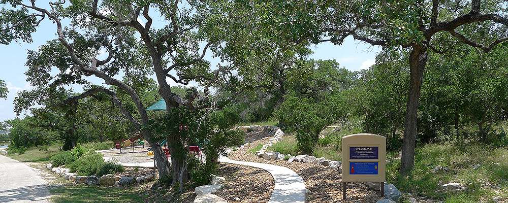This is the entry to the neighborhood park in Iron Mountain Ranch neighborhood located in San Antonio TX